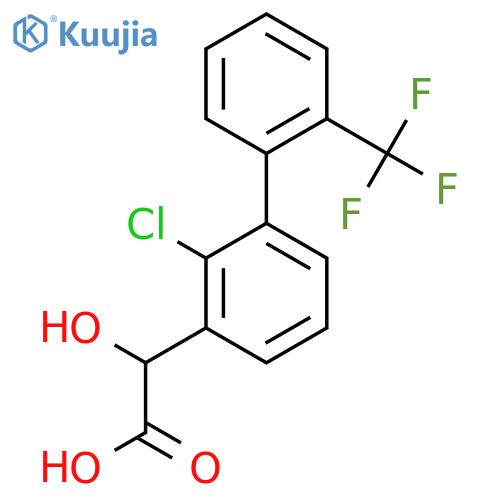 (2-Chloro-2'-(trifluoromethyl)biphenyl-3-yl)-hydroxy-acetic acid structure