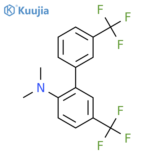 (5,3'-Bis(trifluoromethyl)biphenyl-2-yl)-dimethyl-amine structure