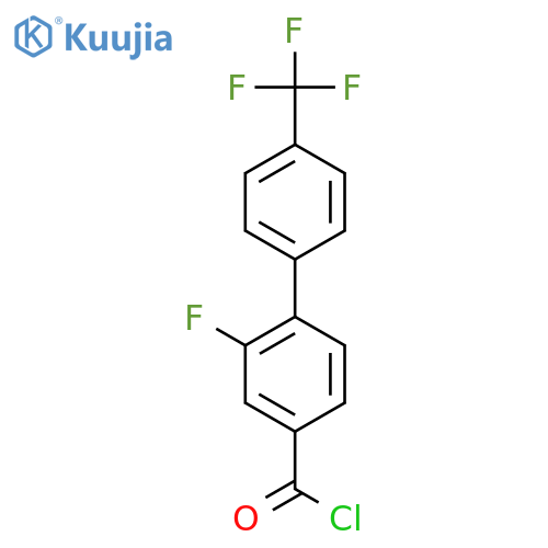2-Fluoro-4'-(trifluoromethyl)biphenyl-4-carbonyl chloride structure