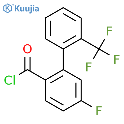 5-Fluoro-2'-(trifluoromethyl)biphenyl-2-carbonyl chloride structure