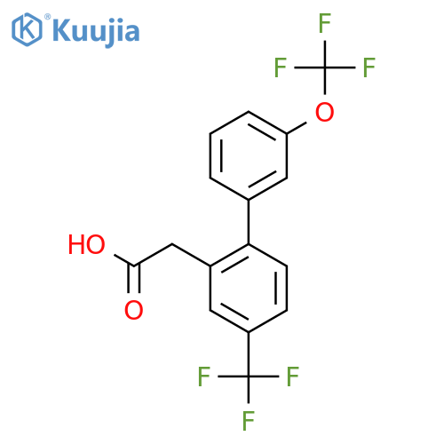 3'-(Trifluoromethoxy)-4-(trifluoromethyl)biphenyl-2-acetic acid structure
