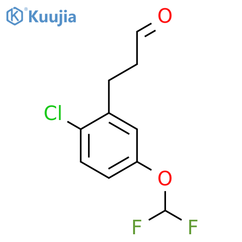 3-(2'-Chloro-5'-(difluoromethoxy)phenyl)propionaldehyde structure