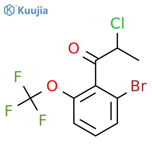 2'-Bromo-2-chloro-6'-(trifluoromethoxy)propiophenone structure