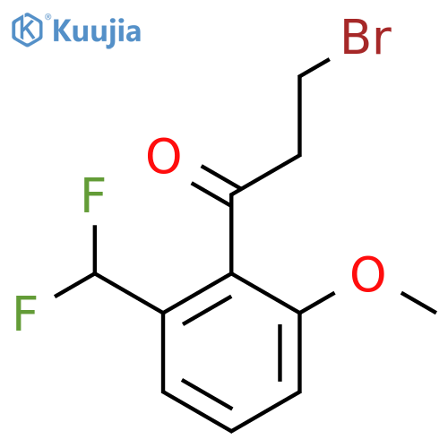 3-Bromo-2'-(difluoromethyl)-6'-methoxypropiophenone structure