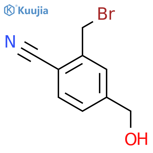 3-(Bromomethyl)-4-cyanobenzyl alcohol structure