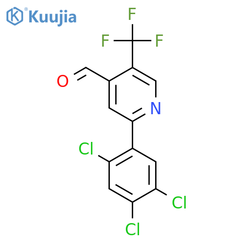 2-(2,4,5-Trichlorophenyl)-5-(trifluoromethyl)isonicotinaldehyde structure
