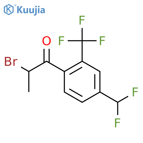 2-Bromo-4'-(difluoromethyl)-2'-(trifluoromethyl)propiophenone structure