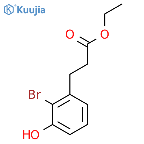 Ethyl 3-(2'-bromo-3'-hydroxyphenyl)propionate structure