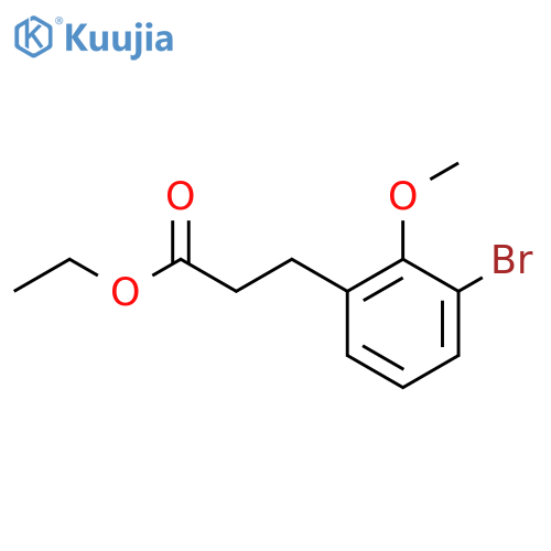 Ethyl 3-(3'-bromo-2'-methoxyphenyl)propionate structure