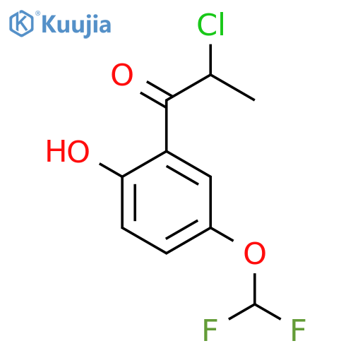 2-Chloro-5'-(difluoromethoxy)-2'-hydroxypropiophenone structure