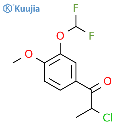 2-Chloro-3'-(difluoromethoxy)-4'-methoxypropiophenone structure
