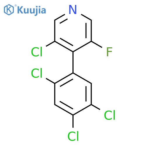 3-Chloro-5-fluoro-4-(2,4,5-trichlorophenyl)pyridine structure