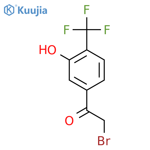 2-Bromo-1-(3-hydroxy-4-(trifluoromethyl)phenyl)ethanone structure