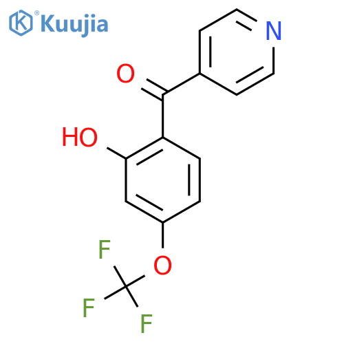 4-(2-Hydroxy-4-(trifluoromethoxy)benzoyl)pyridine structure