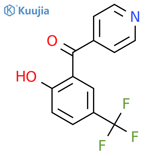 4-(2-Hydroxy-5-(trifluoromethyl)benzoyl)pyridine structure