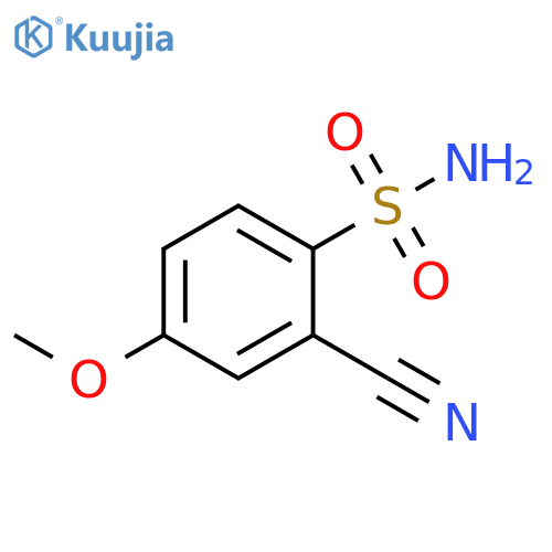 2-cyano-4-methoxybenzene-1-sulfonamide structure