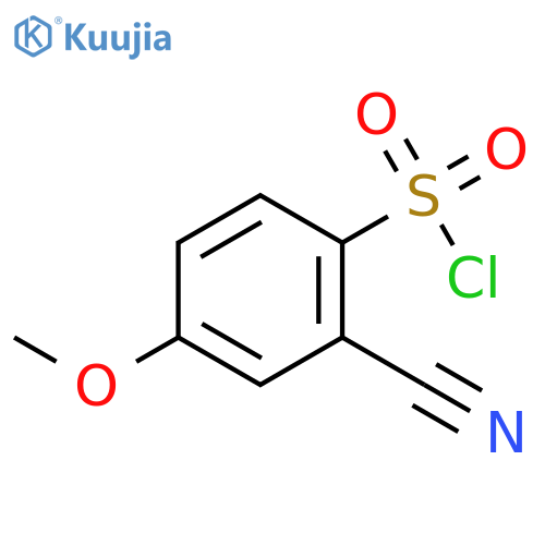 2-cyano-4-methoxybenzene-1-sulfonyl chloride structure