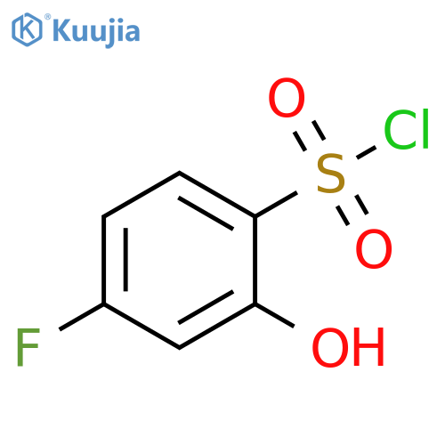 4-fluoro-2-hydroxybenzene-1-sulfonyl chloride structure
