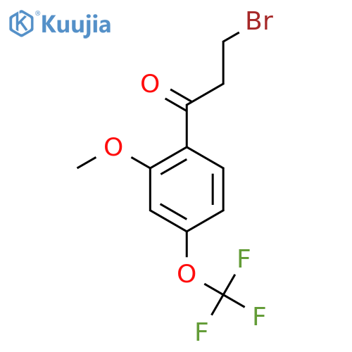 3-Bromo-2'-methoxy-4'-(trifluoromethoxy)propiophenone structure
