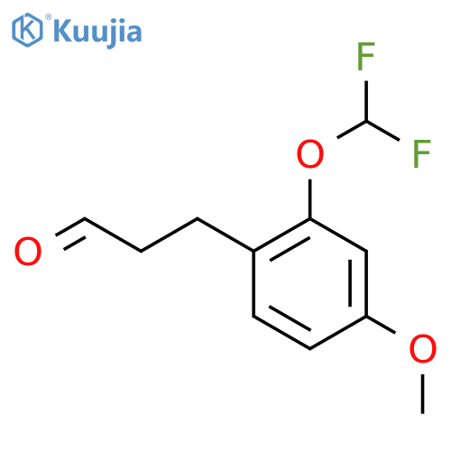 3-(2'-(Difluoromethoxy)-4'-methoxyphenyl)propionaldehyde structure