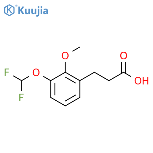 3-(3'-(Difluoromethoxy)-2'-methoxyphenyl)propionic acid structure