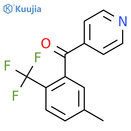 4-(5-Methyl-2-(trifluoromethyl)benzoyl)pyridine structure