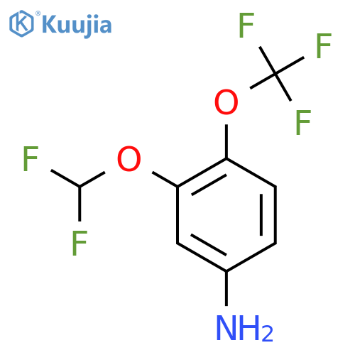 3-(Difluoromethoxy)-4-(trifluoromethoxy)benzenamine structure