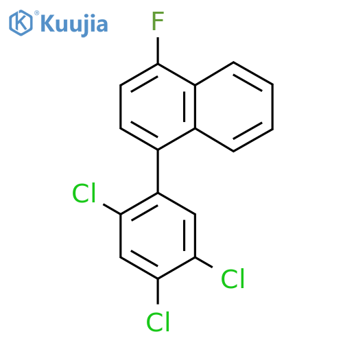 1-Fluoro-4-(2,4,5-trichlorophenyl)naphthalene structure