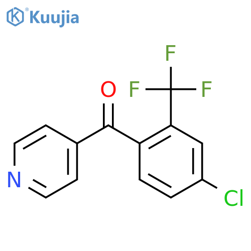 4-(4-Chloro-2-(trifluoromethyl)benzoyl)pyridine structure
