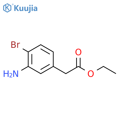 Ethyl 2-(3-amino-4-bromophenyl)acetate structure