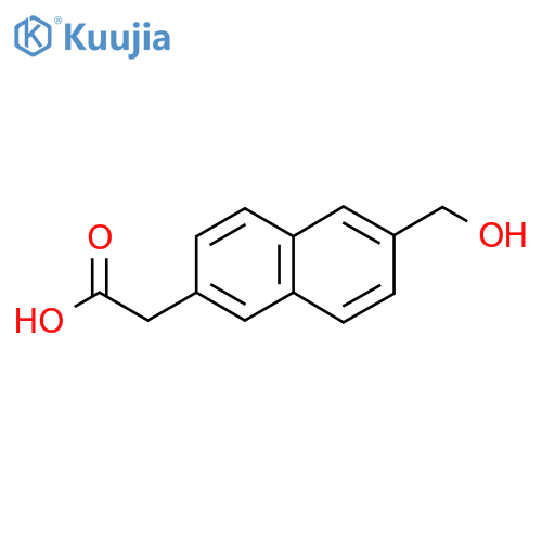 6-(Hydroxymethyl)naphthalene-2-acetic acid structure