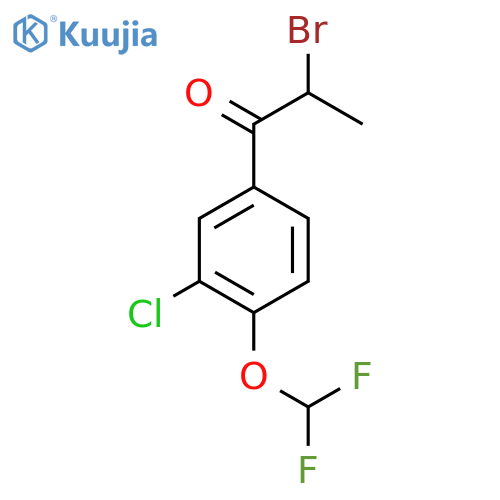 2-Bromo-3'-chloro-4'-(difluoromethoxy)propiophenone structure