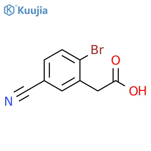 2-(2-bromo-5-cyanophenyl)acetic acid structure