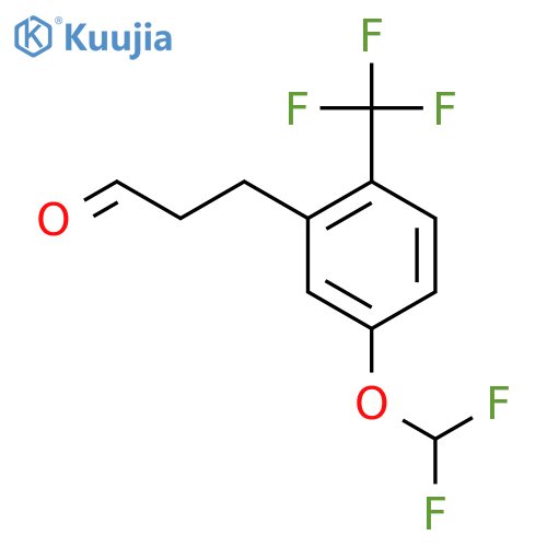 3-(5'-(Difluoromethoxy)-2'-(trifluoromethyl)phenyl)propionaldehyde structure