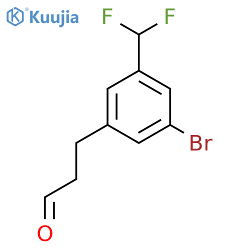 3-(3'-Bromo-5'-(difluoromethyl)phenyl)propionaldehyde structure
