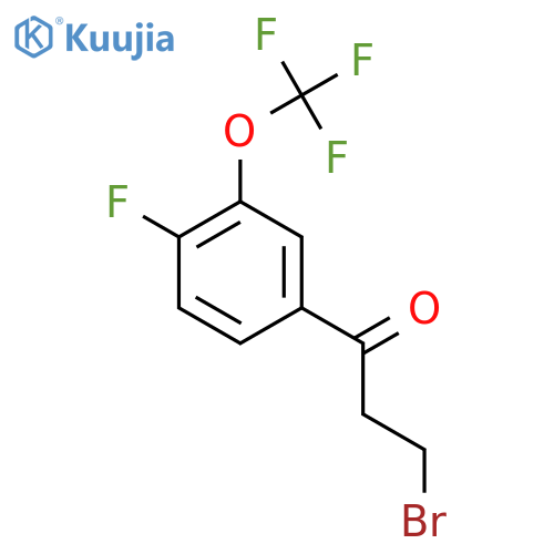3-Bromo-4'-fluoro-3'-(trifluoromethoxy)propiophenone structure