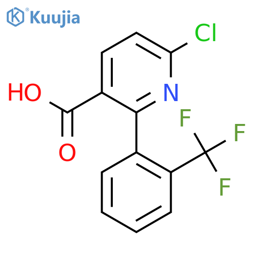 6-Chloro-2-(2-(trifluoromethyl)phenyl)nicotinic acid structure