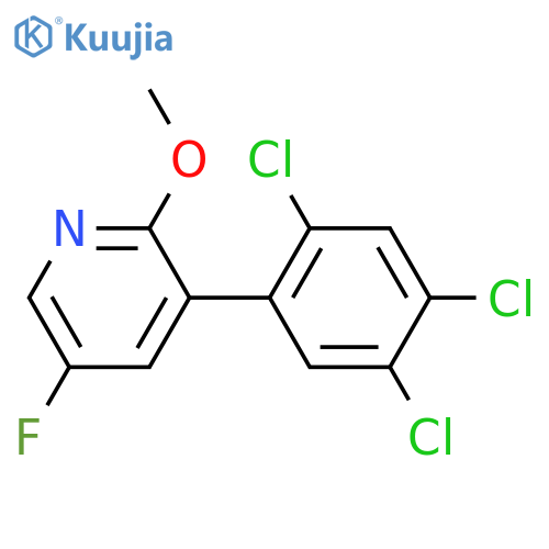 5-Fluoro-2-methoxy-3-(2,4,5-trichlorophenyl)pyridine structure