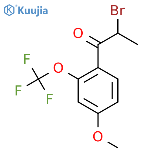 2-Bromo-4'-methoxy-2'-(trifluoromethoxy)propiophenone structure
