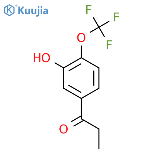 3'-Hydroxy-4'-(trifluoromethoxy)propiophenone structure