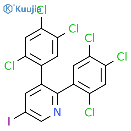 2,3-Bis(2,4,5-trichlorophenyl)-5-iodopyridine structure