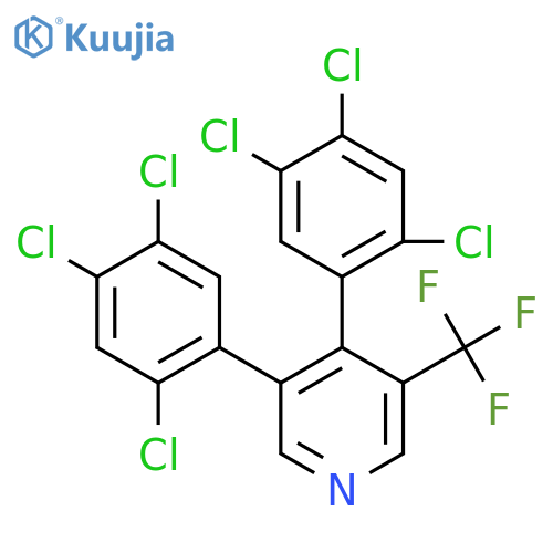 3,4-Bis(2,4,5-trichlorophenyl)-5-(trifluoromethyl)pyridine structure