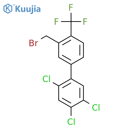 3'-Bromomethyl-2,4,5-trichloro-4'-(trifluoromethyl)biphenyl structure