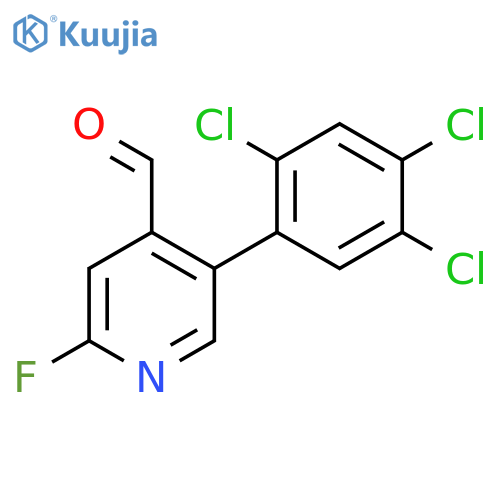 2-Fluoro-5-(2,4,5-trichlorophenyl)isonicotinaldehyde structure