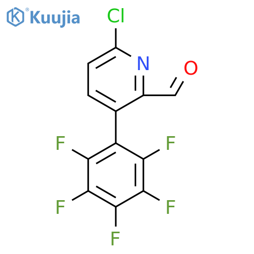 6-Chloro-3-(perfluorophenyl)picolinaldehyde structure