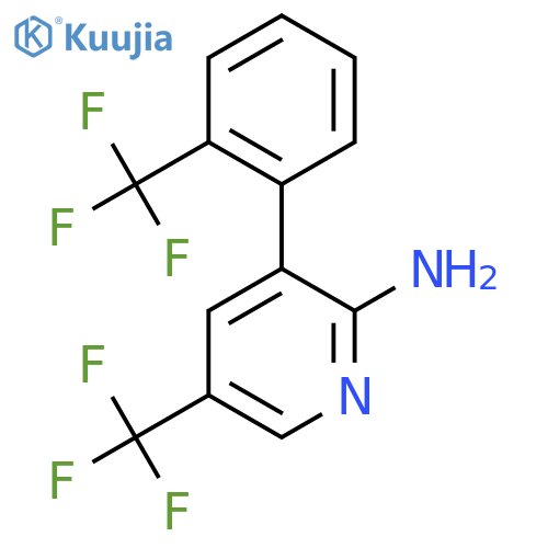 2-Amino-5-(trifluoromethyl)-3-(2-(trifluoromethyl)phenyl)pyridine structure