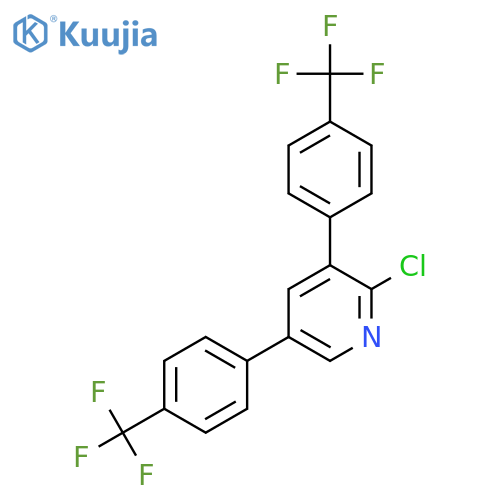 3,5-Bis(4-(trifluoromethyl)phenyl)-2-chloropyridine structure