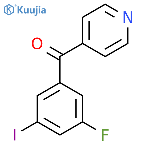 4-(3-Fluoro-5-iodobenzoyl)pyridine structure