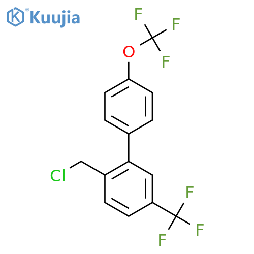2-Chloromethyl-4'-(trifluoromethoxy)-5-(trifluoromethyl)biphenyl structure