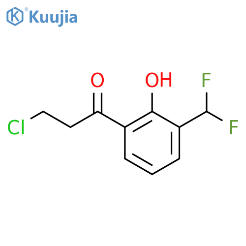 3-Chloro-3'-(difluoromethyl)-2'-hydroxypropiophenone structure